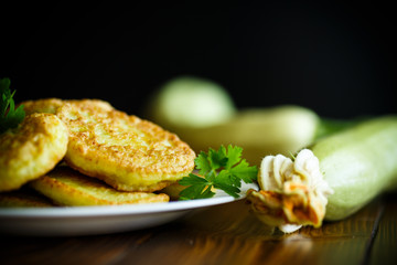 zucchini pancakes on a plate