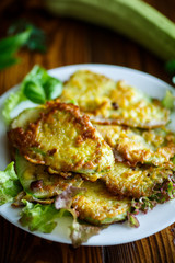 Zucchini fried in batter