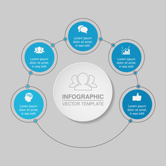 Vector infographic template for diagram, graph, presentation, chart, business concept with 6 options.