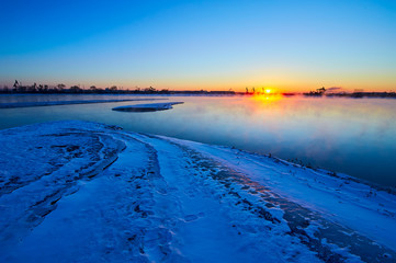 The ice lake sunrise.
