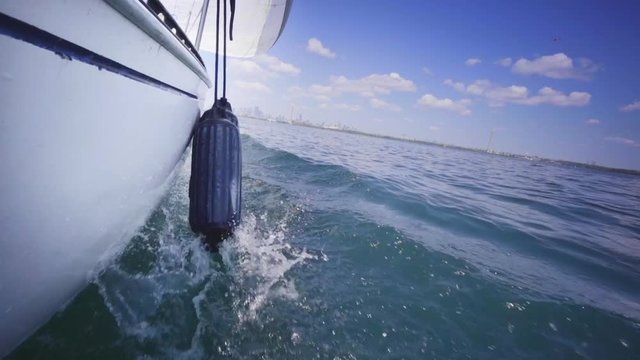 sailboat in summer on the lake ontario toronto