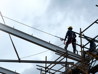 Man Working on the Working at height