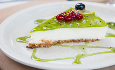 Delicious slice of key lime pie