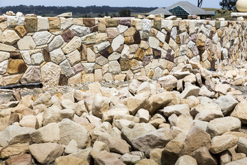 stone wall built by craftsman