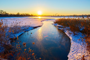 The ice lake sunrise.