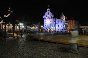 Marktplatz in Rzeszow – Nachtaufnahme