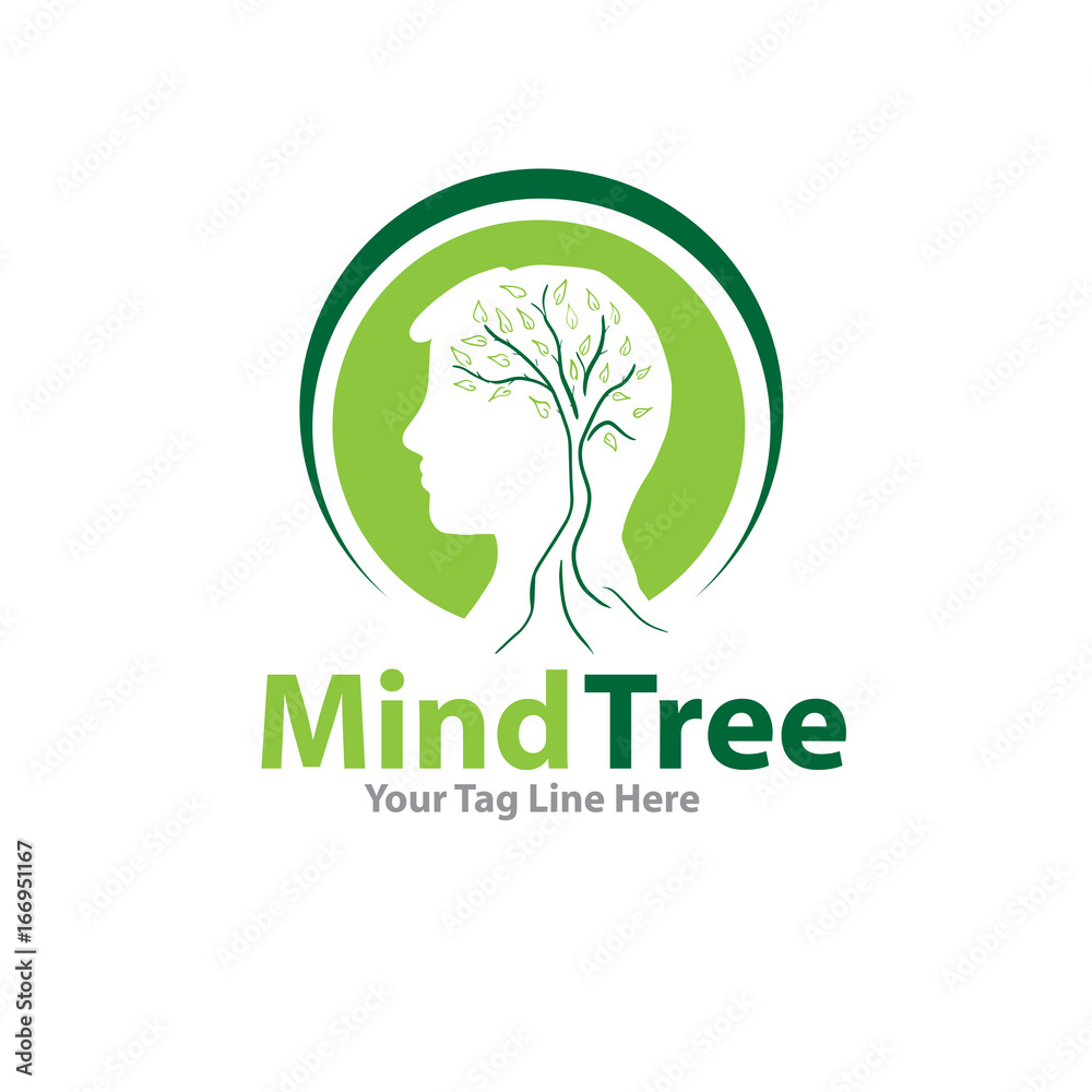 Canvas Prints mind tree logo