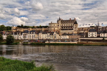 Chateau d`Amboise, France. This royal castle is located in Amboise in the Loire Valley, was built in the 15th century and is a tourist attraction.