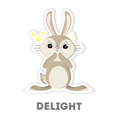 Isolated delightful rabbit.