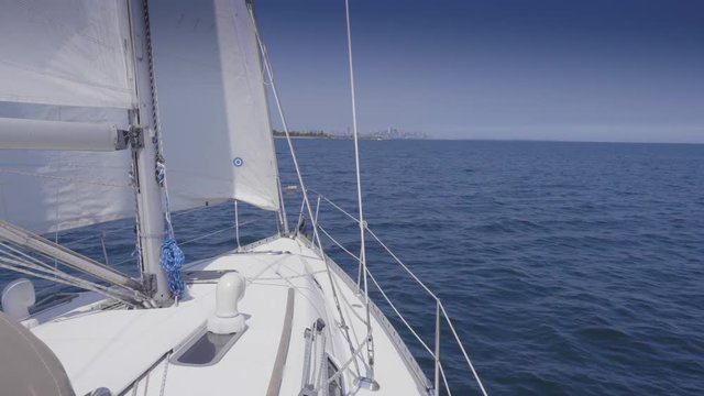 sailboat in summer on the lake ontario toronto
