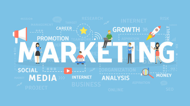 Marketing illustartion concept.