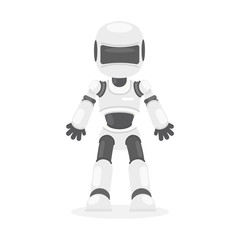 Isolated white robot.