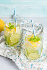 Summer citrus fruits drink