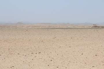Fototapeta na wymiar in Egypt at the sunset Sandy desert