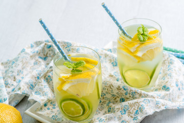 Summer citrus fruits drink