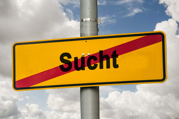 Obraz premium Schild 244 - Sucht