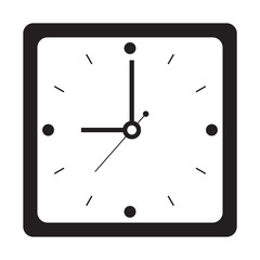 clock, outline, isolated vector