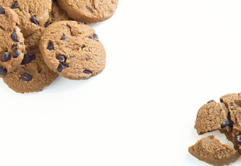 Cookies isolated on white background
