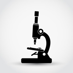 Microscope icon, Vector illustration.