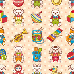 Child toy seamless pattern. Design element 