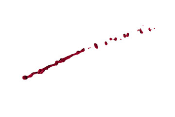 liquid splash red color over white background