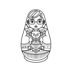 Matryoshka. Babushka doll.