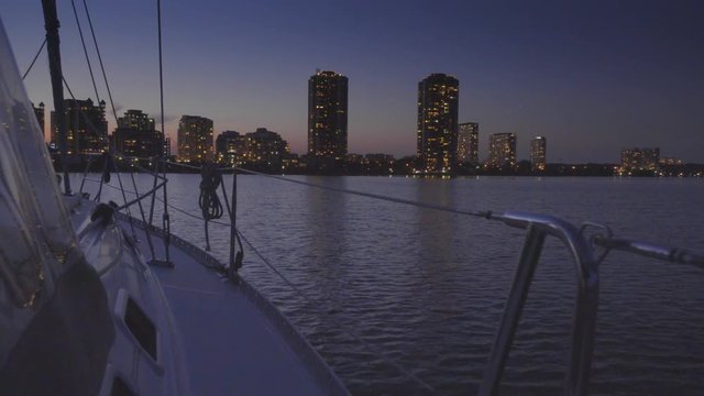 sailboat in summer on the lake ontario toronto