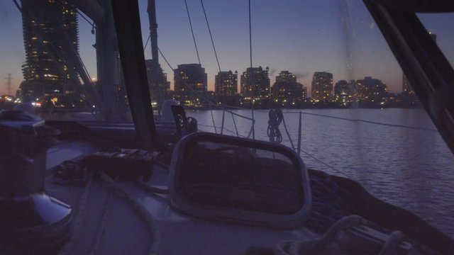 sailboat in summer on the lake ontario toronto