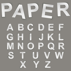 White paper alphabet