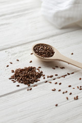 Brown flax seeds