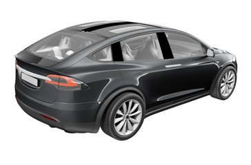 Obraz premium Modern Electric Car isolated hi detail rendering