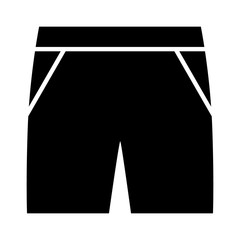 Men's gym shorts, trunks or baggies flat vector icon for fashion apps and websites