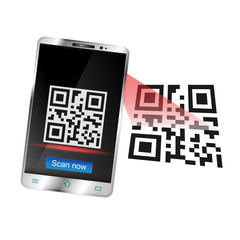 Smartphone scans the QR code
