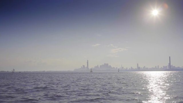 sailboat in summer on the lake ontario toronto
