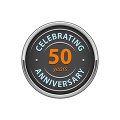 Celebrating anniversary 50 years badge  
