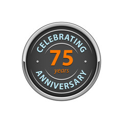 Celebrating anniversary 75 years badge 