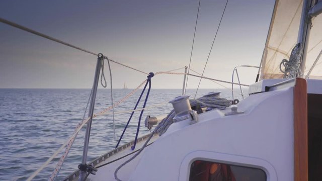 sailboat in summer on the lake ontario toronto