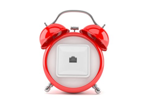 Network outlet on alarm clock