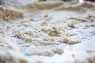 Texture from white flour