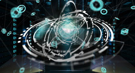 Hacker accessing to personal data information with a computer 3D rendering