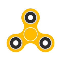 Yellow plastic spinner vector icon
