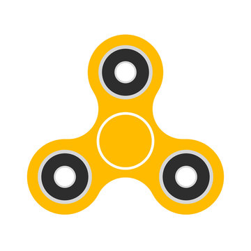 Yellow plastic spinner vector icon