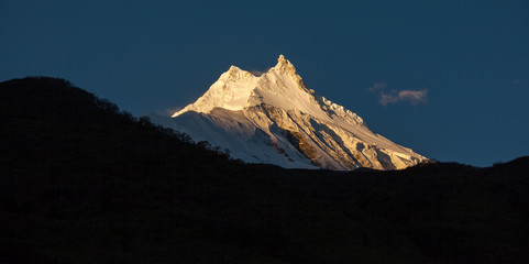 Beautiful landscape of Himalaya mountains on Manaslu circuit