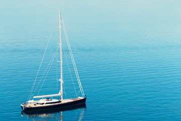 Beautiful yacht in the harbor near Split city - Croatia