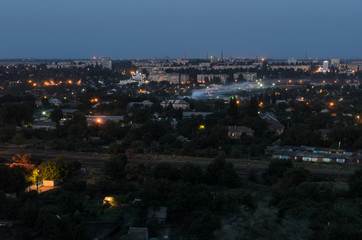 Туман в вечернем городе