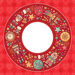 Merry Christmas background. Textless template