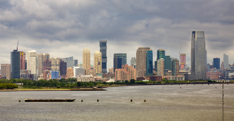 Skyline of Jersey City from the Sea