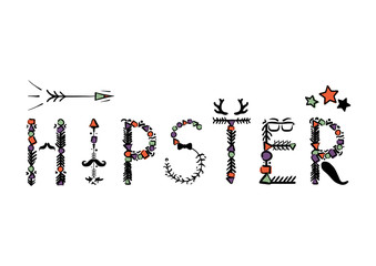 Vector hipster info graphic background, hipster vintage retro elements and icons. Hand drawn