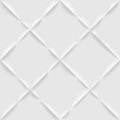 Seamless White Diagonal Plaid Pattern. Embossed Effect Texture Vector Design. 