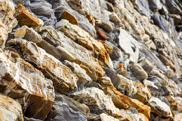 Stones texture and background. Rock texture close up